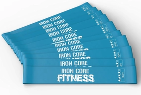 Latex Mini Resistance Bands Sets for Trainers, Bootcamp, Gym for Men and Women in Fun Colors - Ebook, Videos and Workout Chart Included by Iron Core Fitness