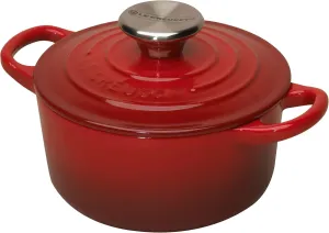 Le Creuset Enameled Cast Iron Mini Cocotte with Lid, 1/3 qt., Cerise