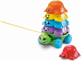 LeapFrog Nest & Count Turtle Tower, Pull Along, Stacking Toy, Teaches Colours, Shapes & Numbers, Includes 5 Turtle Shells, Sensory Baby Toy for 12, 18, 24 Months  , English Version