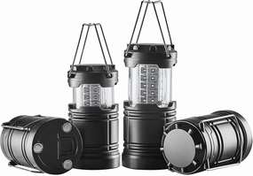 LED Camping Lanterns Collapsible Battery Powered Camping Lights Set of 4