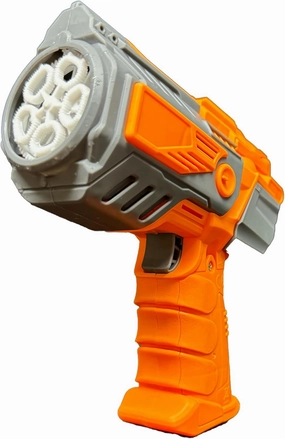 LED Light Up Bubble Blaster Gun for Kids Assortyed Blue White or Orange White – Colorful Bubbles, Vibrant LED Lights Bubble Solution – Perfect for Parties, Picnics, and Backyard Fun