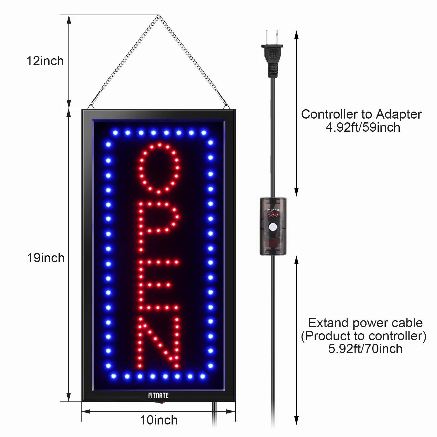 LED Open Sign Advertisement Board With Remote Control and Timing Function