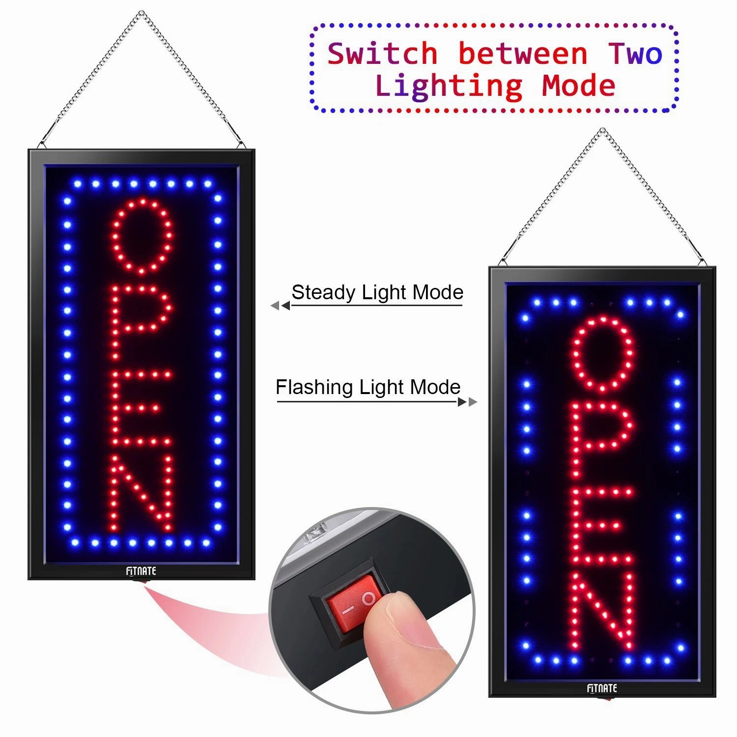 LED Open Sign Advertisement Board With Remote Control and Timing Function