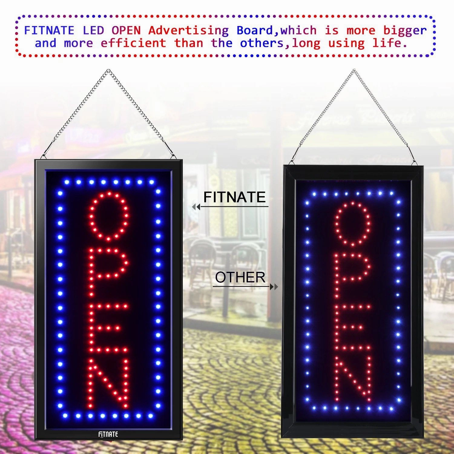 LED Open Sign Advertisement Board With Remote Control and Timing Function