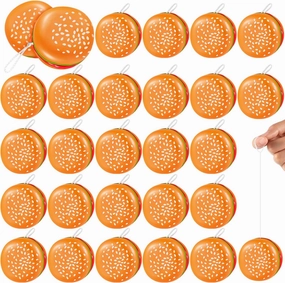 Leitee 24 Pieces Hamburger Yo Yo Toys Plastic Yo Yo Burger Party Favors for Boys Girls Adults Birthday Party Favors Classroom Prizes Holiday Goodie Bag Fillers