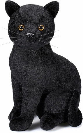 Libima 13 Inch Black Cat Stuffed Animal Plush Toy Realistic Cute Kawaii Cat Stuffed Animal Plushies Gift for Kids Birthday Party Favors Home Room Nursery Car Decor