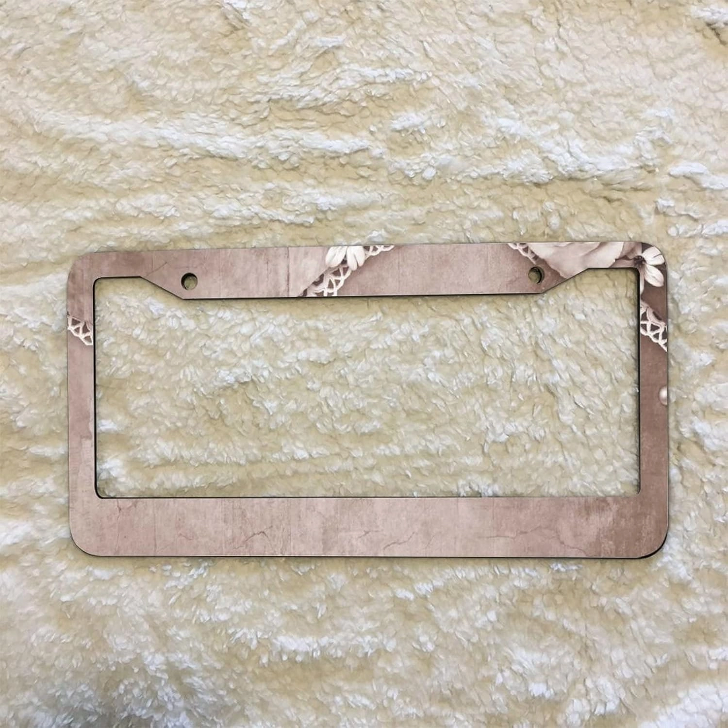 License Plate Frame Car Tag Holder Cover Vintage Deko Rose Car Tag Covers Auto Car Accessories Apply to US, Canada and Mexico Vehicles 6"x12"