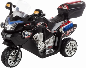 Lil' Rider Kids Motorcycle - 3-Wheel Ride on Toy with Reverse, Sounds, and Headlights - 6V Electric Motorcycle for Kids Ages 3 to 6 (Black)