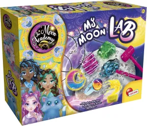Lisciani - The Moon Academy: My Moon Lab - My Moon Lab for Children from 7 Years - Magic Moon Pendant and Rings Creation Kit - Creative Scientific Experiments