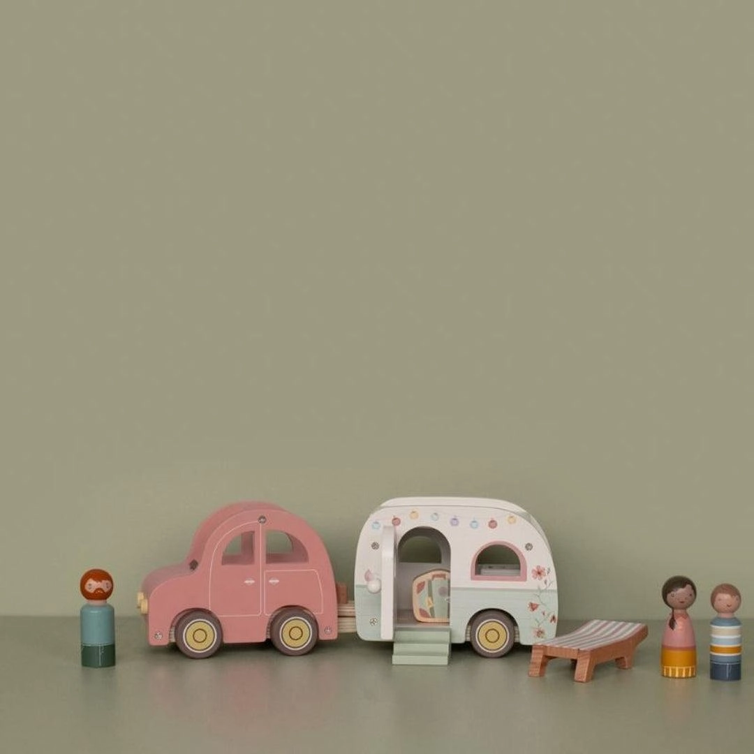 Little Dutch Toy Car With Caravan