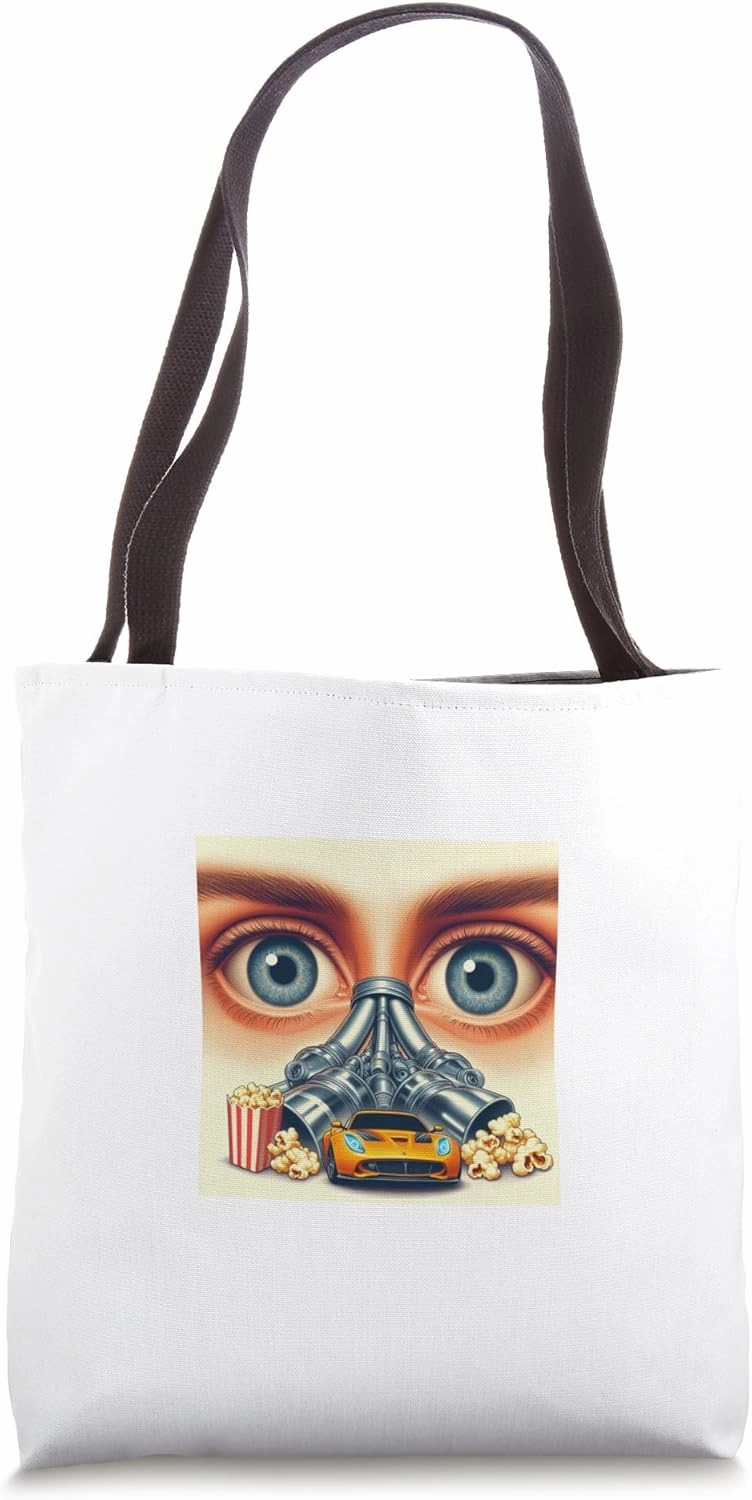 Looks like a sports car and exhaust gas is caramel popcorn 2 Tote Bag