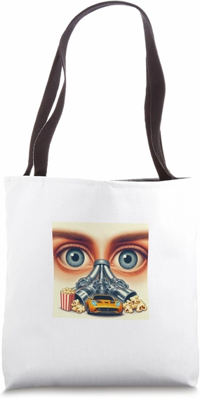 Looks like a sports car and exhaust gas is caramel popcorn 2 Tote Bag