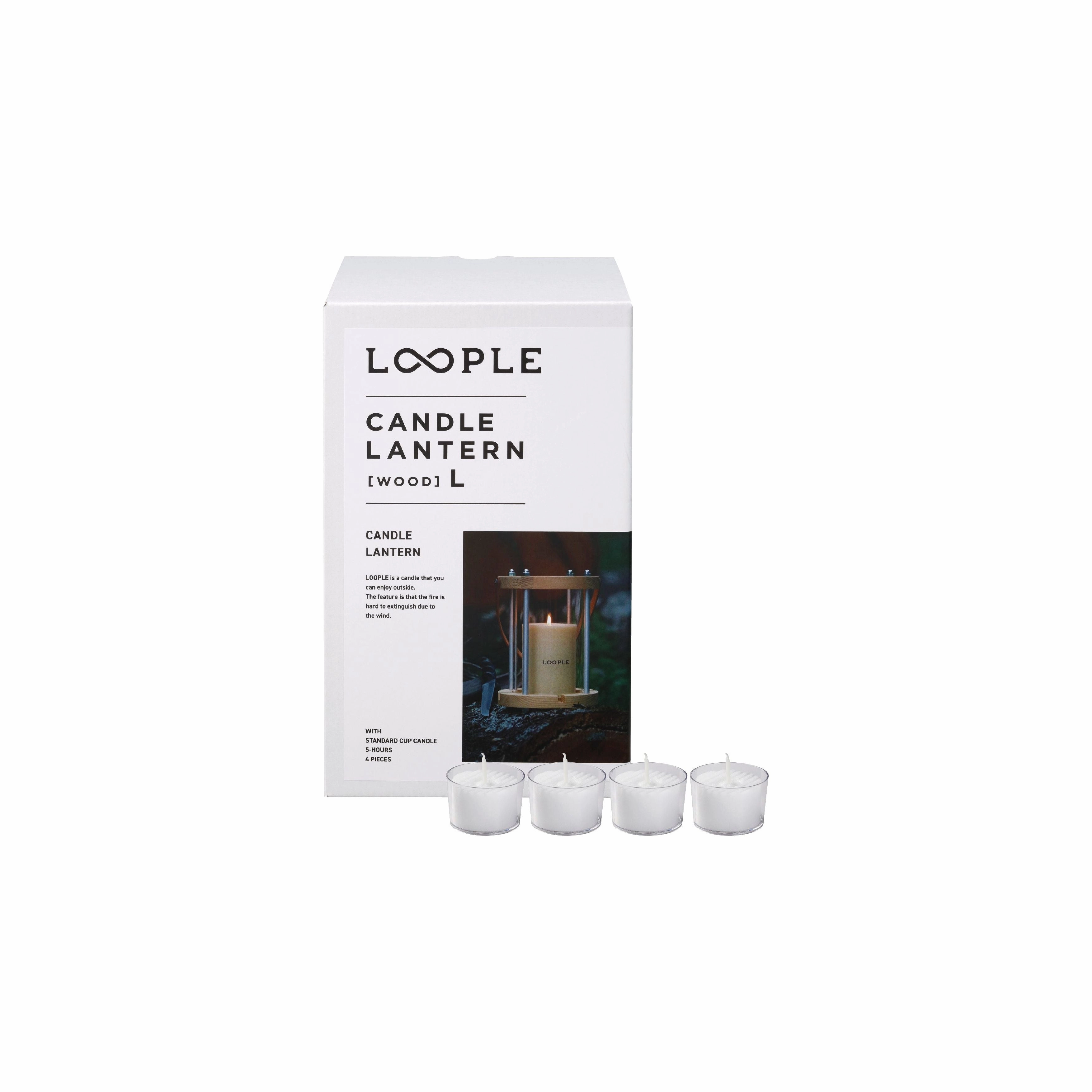 LOOPLE - Candle lantern - Wood S/L