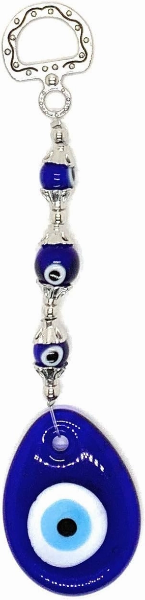 LUCKBOOSTIUM Lucky Blue Evil Eye Hangings Pendant - Sign of Protection & Blessing - Cute Charm for Home Keys - Office Bag Decorative Things & Accessories - Car Ornaments for Rear View Mirror