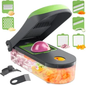 M521 Vegetable Cutter, Multifunctional Vegetable Chopper, 6 in 1 Vegetable Cutter, Vegetable Chopper Dicer, Slices, Julienne, Dices, Grinds, Vegetable Cutter for Fruits, Veg