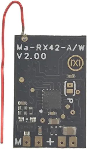 Ma-RX42-A2/A2  Receiver 5CH (FLYSKY-AFHDS-2A) Built-in ESC Upgrade: TELEM/MicroRX Function Real-time Monitoring Battery Voltage Receiver Working Voltage and Signal Strength (Ma-RX42-A2 MicroRX)