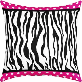 Manfei Zebra Stripes Decorative Throw Pillow Cover Animal Skin Black White Square Pillow Cover for Housewarming Sofa Cute Polka Dots Home Decor Cushion Case Pillowcase 22"x22"