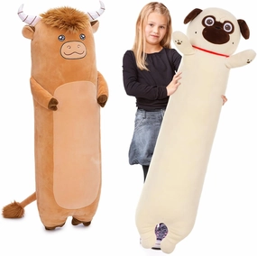 MaoGoLan Pug Stuffed Animal and Highland Cow Stuffed Animal