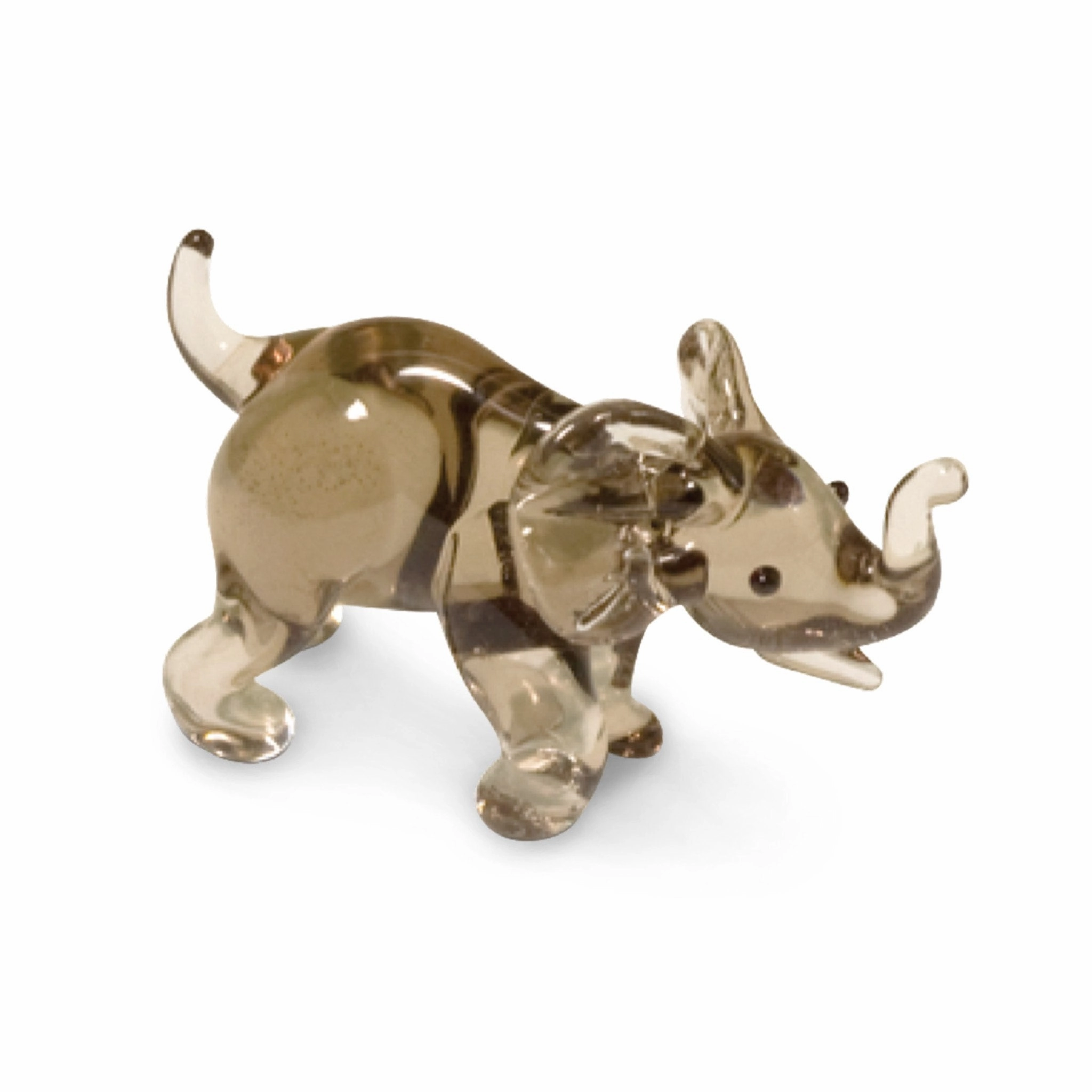 Mas the Elephant Collectible Miniature Glass Figurine in Tynies Collector's Frame