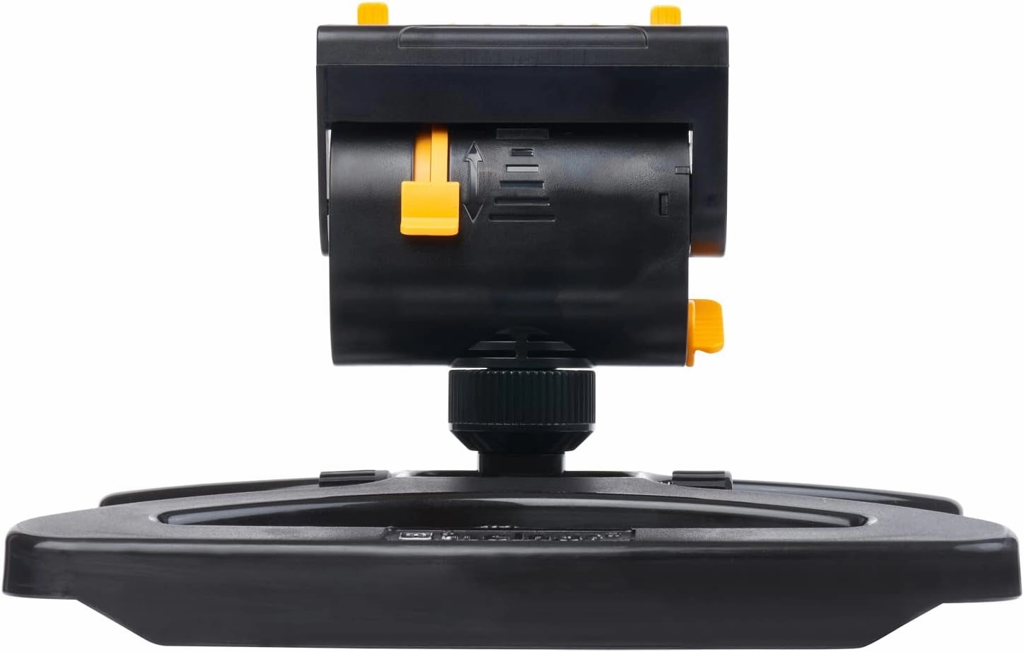 Melnor 65131AMZ MiniMax Turbo Oscillator Sprinkler, 4000 sq. ft., 4-Way Adjustable, Quick Connect Bundle, Black, Yellow