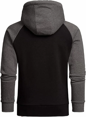 Men's Hooded Shirts Long Sleeve Lightweight Novelty Tops with Hood Athletic Stylish Regular Fit Pullover
