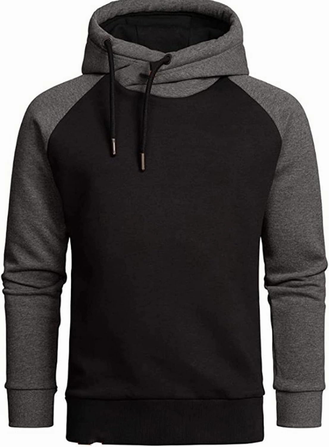 Men's Hooded Shirts Long Sleeve Lightweight Novelty Tops with Hood Athletic Stylish Regular Fit Pullover