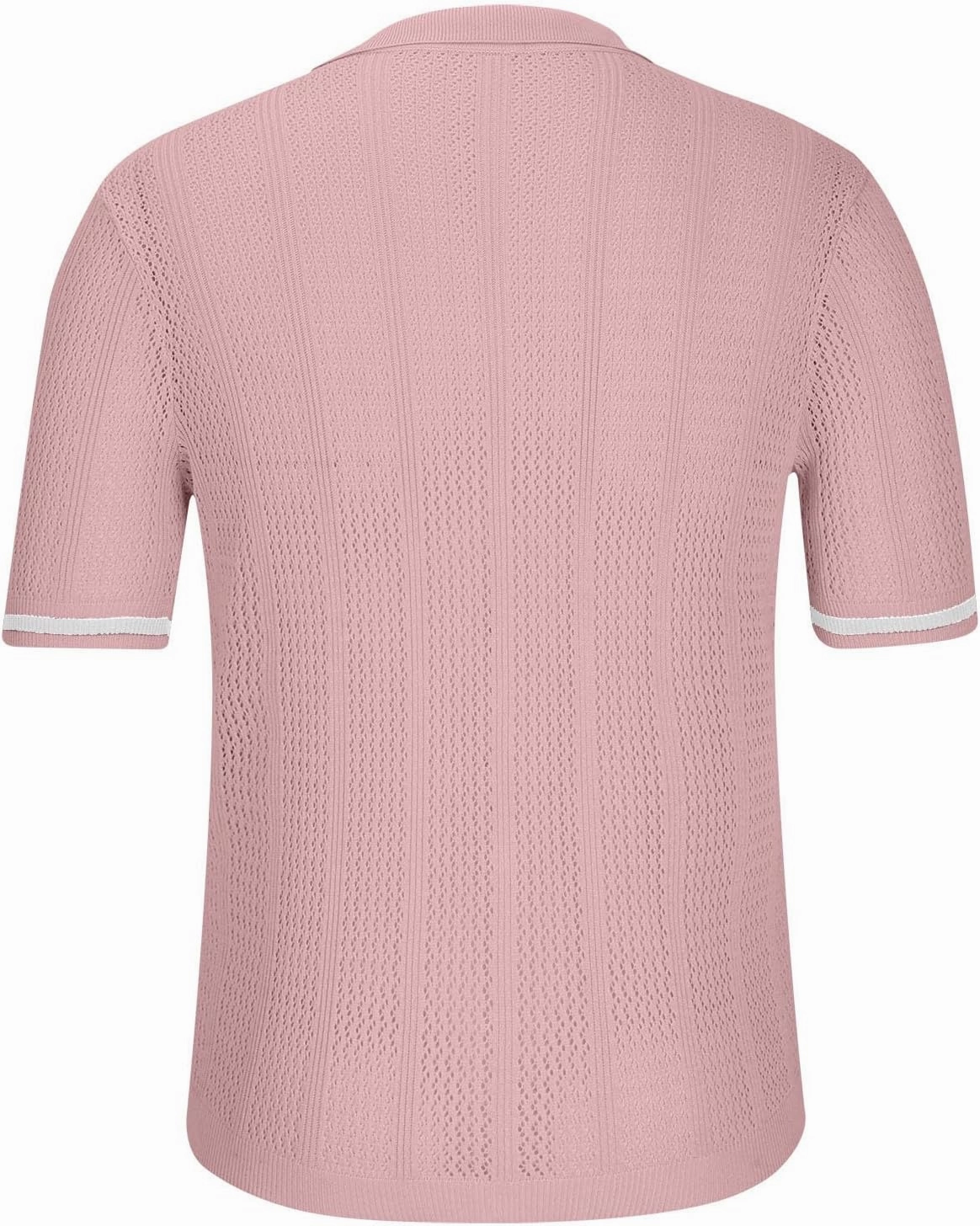 Men's Short Sleeve Knit Shirt Vintage Loose Button Down Lapel Solid Blouses Summer Casual Retro Workout Shirts