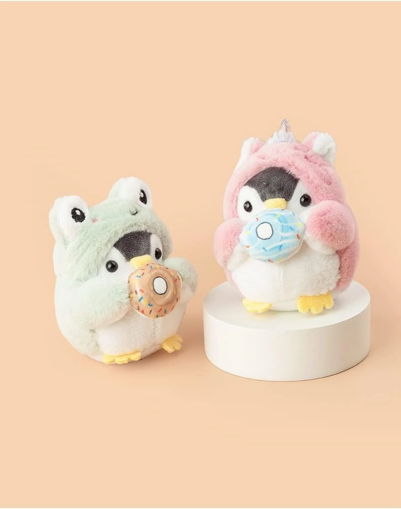 Men Women Creative Cute Lovely Cosplay Costume Play Changing Clothes Donut Penguin Pendant Keychain Key-Chains Keyring Gift Pendant Handbag Tote Purse Backpack Decoration Car Key -Shiba Inu