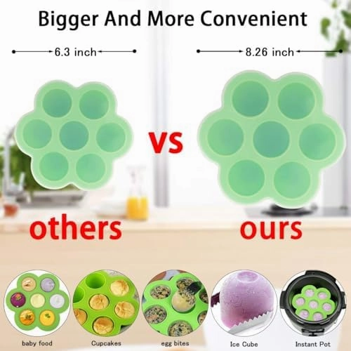 MIBOTE 98 Pcs Accessories Set for Instant Pot 5,6,8 Qt, 2 Steamer Baskets, Springform Pan, Egg Steamer Rack, Egg Bites Mold, Kitchen Tong, Silicone Pad, Oven Mitts, Cheat Sheet Magnet, and etc