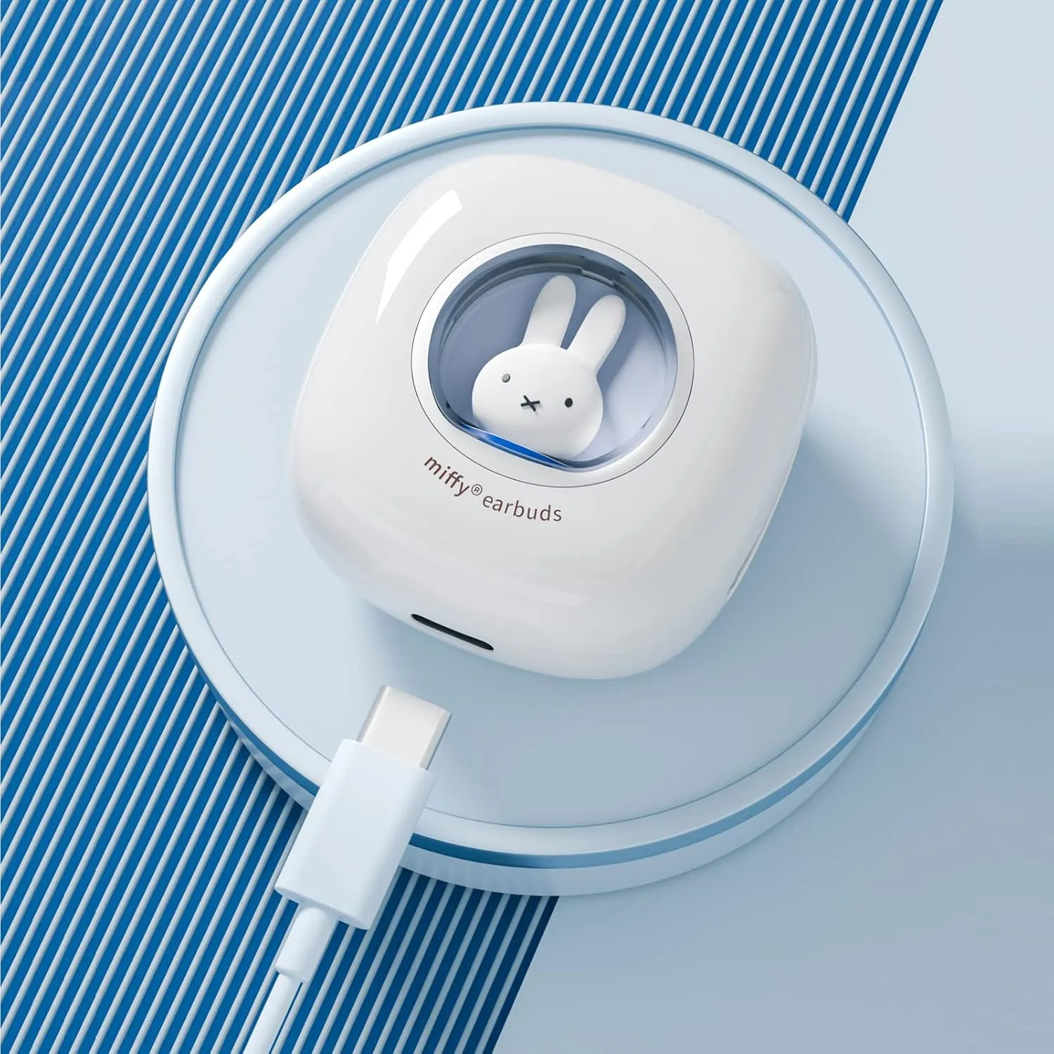 Miffy Bluetooth Wireless Earbuds Headset (Bule)，IPX5 Waterproof Ear Buds Headphones