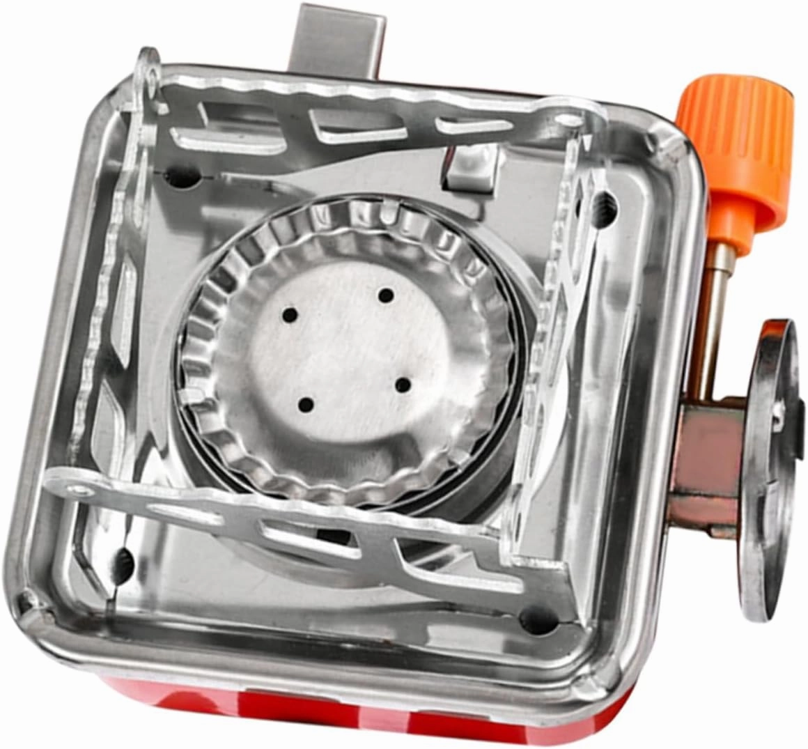 Mikikit 2pcs Compact Mini Backpacking Stove for Hiking Portable Camping Gas Burner Foldable Design