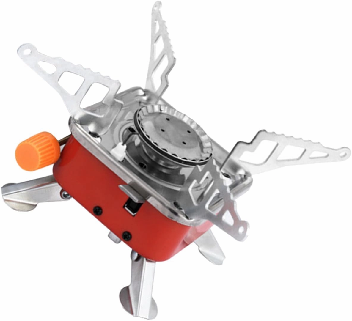 Mikikit 2pcs Compact Mini Backpacking Stove for Hiking Portable Camping Gas Burner Foldable Design