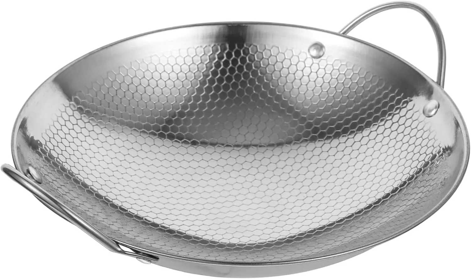Mikinona Honeycomb Non-stick Dry Pan 1 Pc Stainless Steel Seafood Pot Outdoor Cooking Utensil