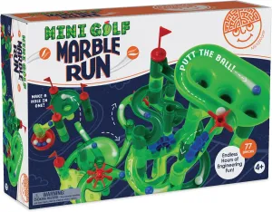 MindWare Marble Run Mini Golf - Building Toys for Kids Ages 4-8 - Unique Twist on Classic Marble Run for Kids Ages 4-8 - Marble Maze Includes 75 Track Pieces, 20 Marbles and Exciting New Components