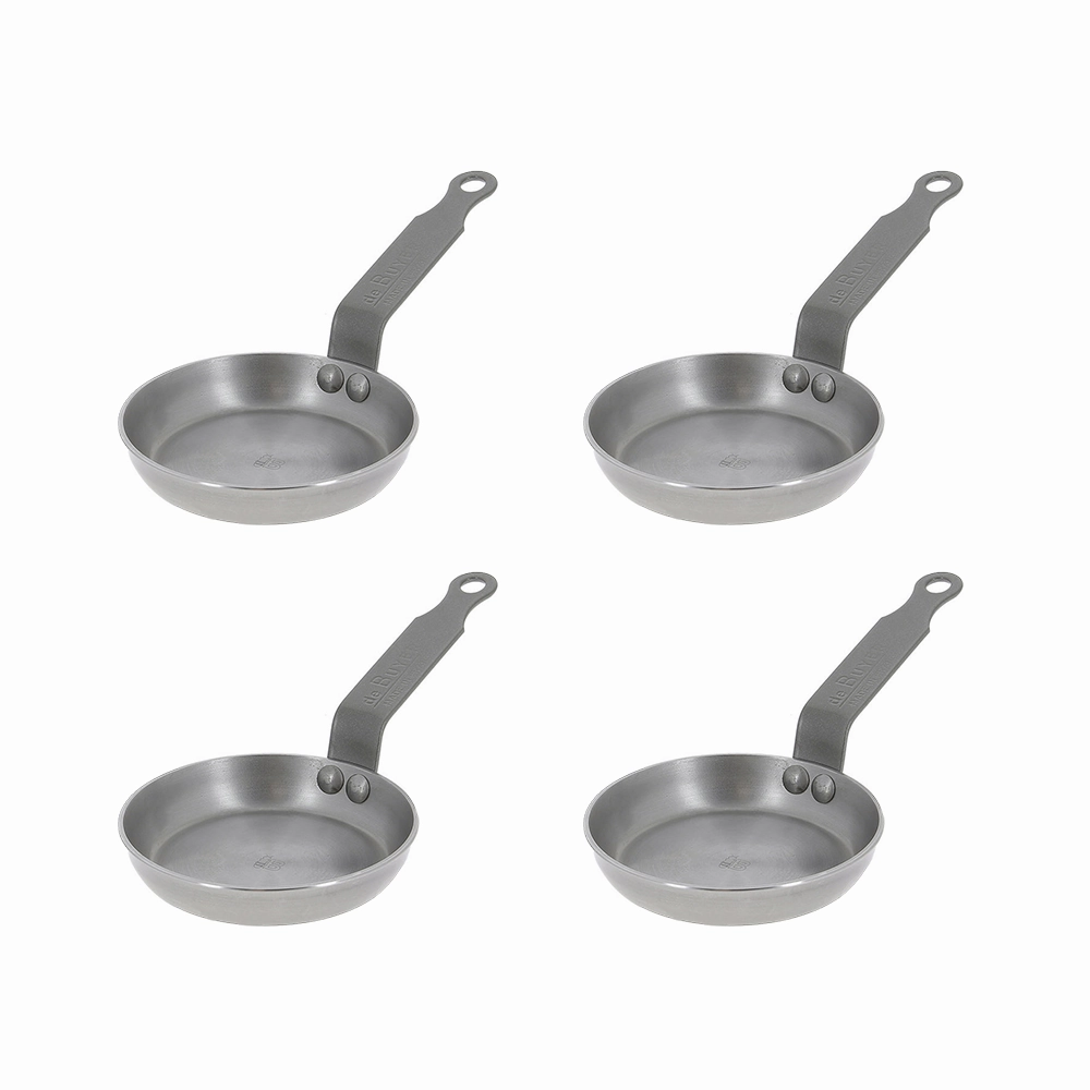 MINERAL B Carbon Steel Egg & Pancake Pan Set of 4