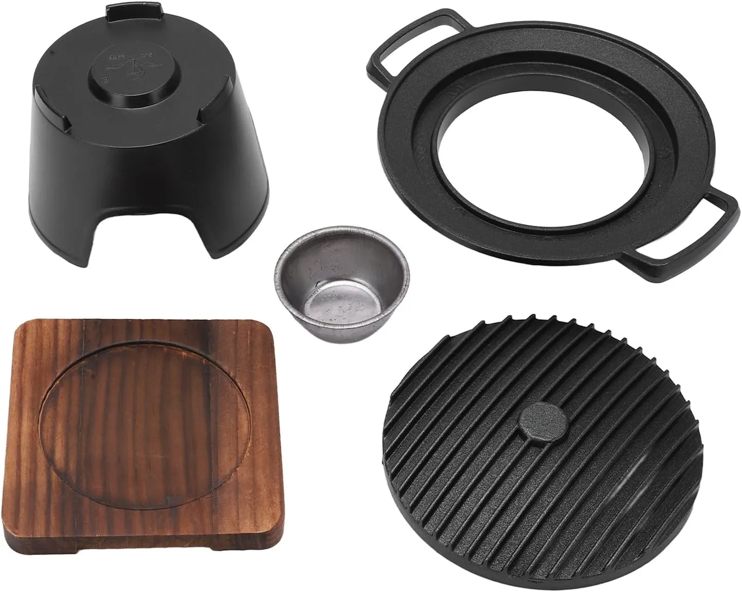 Mini BBQ Grill Set, Anti Stick Tabletop Grill Portable Charcoal Grill Set for Traveling Picnics Camping Outdoor 1 to 2 People