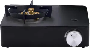 Mini Camping Stove Burner, Metal Stove with Storage Box, Portable Butane Stove for Camping for Saucepan, Coffee Pots, Kettle, Frying Pan, Steamer, Soup Pots