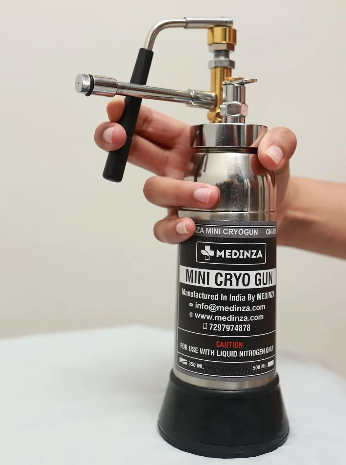 Mini Cryo Can For Dermatology Empty Cryo Liquid Nitrogen Sprayer With Different 5 Probes and Carry Bag