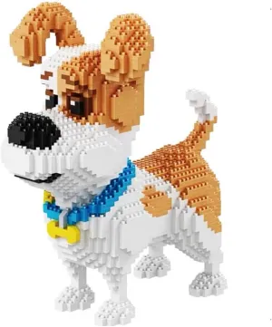 Mini Dog Building Blocks Pet Building Toy Bricks Micro Mini Blocks 3D Puzzle Building Blocks Set Toys Gifts for Kids or Adult (Standing Mike Dog 2100PCS)