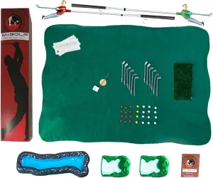Mini Indoor Golf Game Competition Pack Games for Adults Indoor Mini Golf Course Set for Adults and Kids with 35" Shotmaker Golfer, Putting Green and Clubs