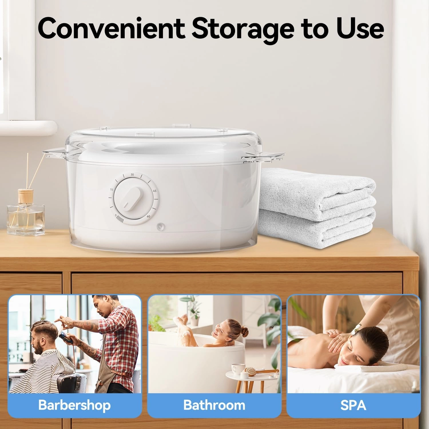 Mini Hot Towel Warmer for Spa, Quick Heating Towel Steamer for Facials, Portable Small Towel Heater for Bathroom,Spa and Salon.(White-X-Small)