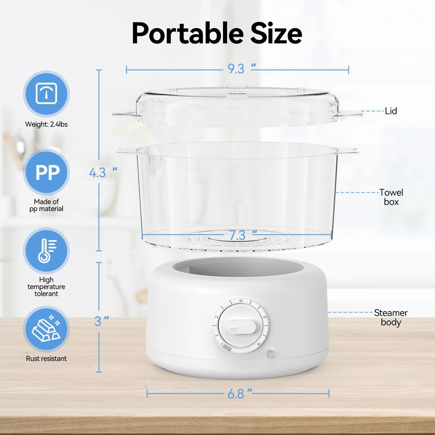 Mini Hot Towel Warmer for Spa, Quick Heating Towel Steamer for Facials, Portable Small Towel Heater for Bathroom,Spa and Salon.(White-X-Small)