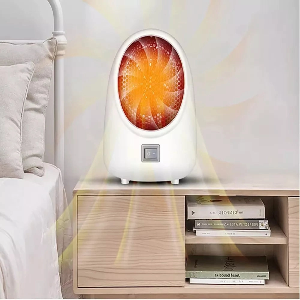 Mini Portable Electric Heater - Programmable & Adjustable Thermostat for Bedroom, Home Office, Personal Use