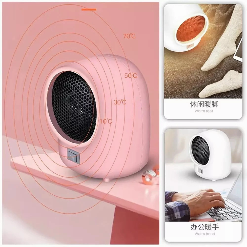 Mini Portable Electric Heater - Programmable & Adjustable Thermostat for Bedroom, Home Office, Personal Use
