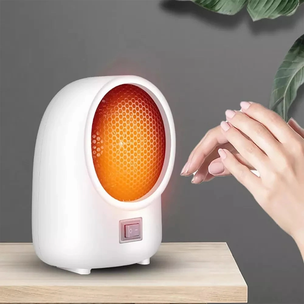 Mini Portable Electric Heater - Programmable & Adjustable Thermostat for Bedroom, Home Office, Personal Use