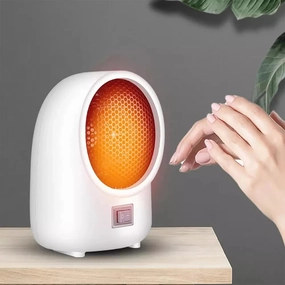 Mini Portable Electric Heater - Programmable & Adjustable Thermostat for Bedroom, Home Office, Personal Use