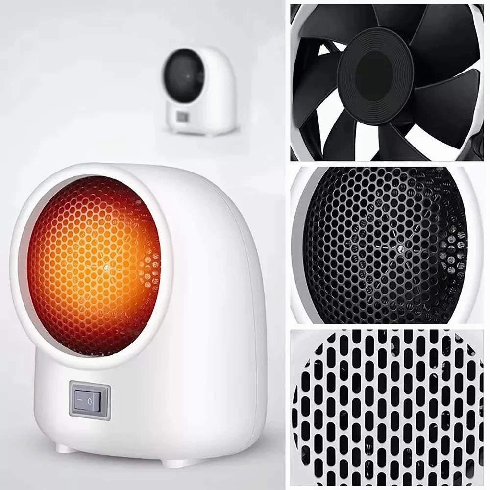 Mini Portable Electric Heater - Programmable & Adjustable Thermostat for Bedroom, Home Office, Personal Use
