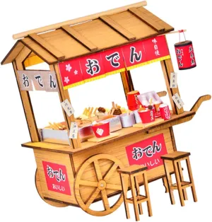 Miniature Wooden Doll House Accessory Mini Toy Mini House Kanto Cook Car Furniture Model Easy to Carry Store