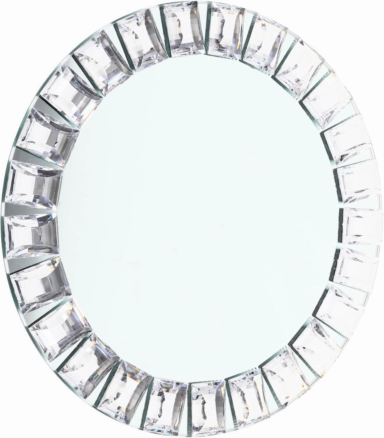 Mirrored Jewelry Tray Ring Mirrored Trinket Tray Perfume Tray Jewelry Display Stands Rack Rim Watch Big Jewelry Dish Stuff Velvet Clear Lid Platter Dresser Drawer Boxes Valet Glass