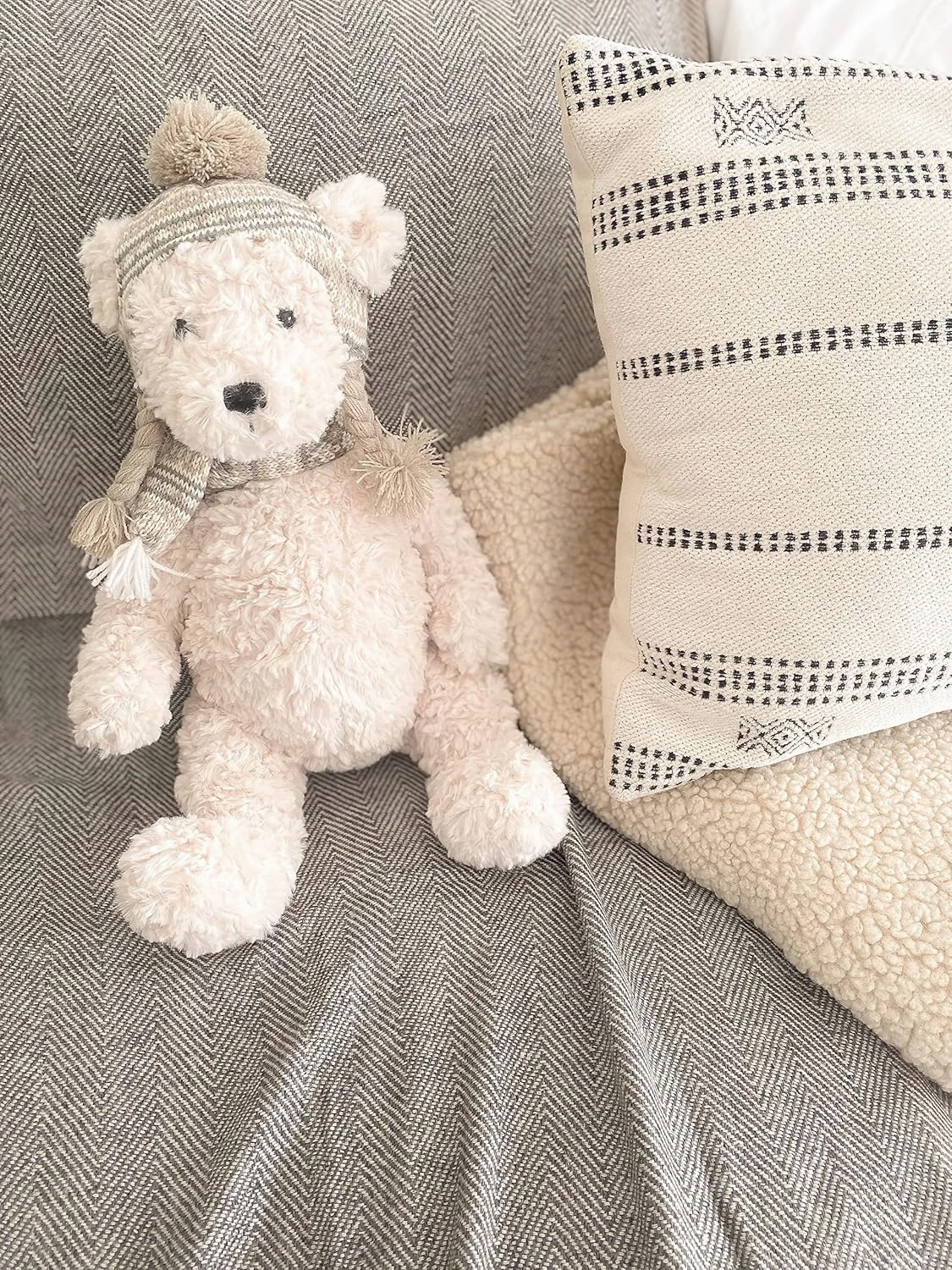 MON AMI Boden The Nordic Bear Stuffed Animal – 15”, Teddy Bear Plush for Baby Shower, Cute Plushies for Kids of All Ages